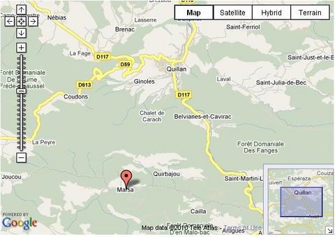 Carte routière Marsa aude